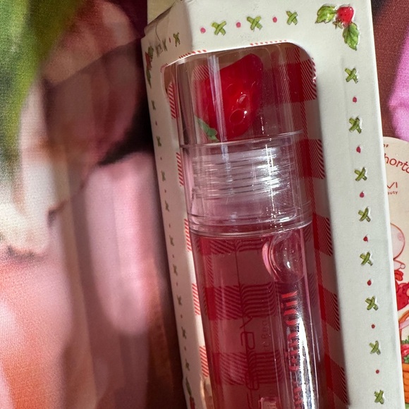 Strawberry Shortcake tinted lip oil with cute strawberry topper - Picture 2 of 2
